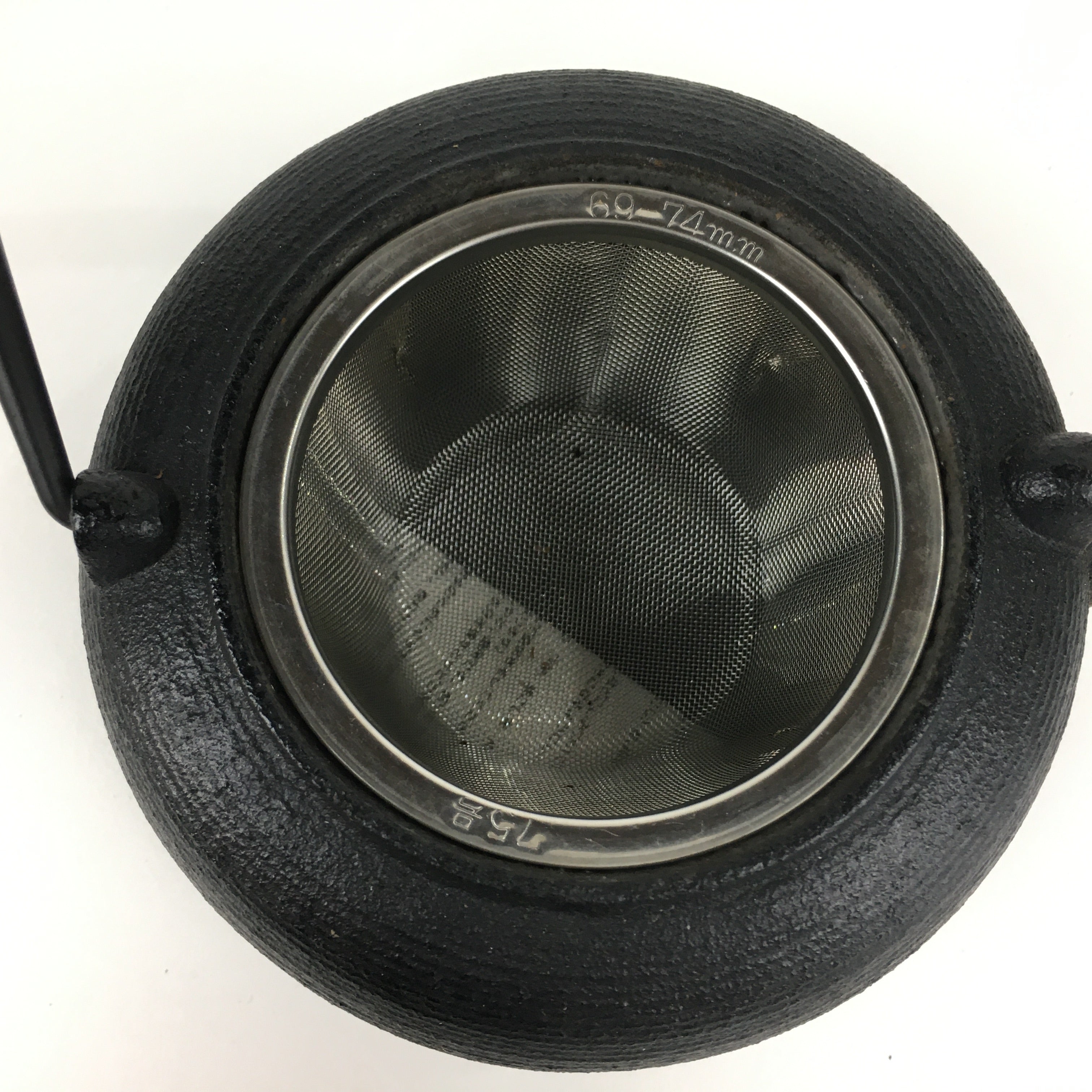Japanese Nanbu Tekki Cast Iron Teapot Vtg Kyusu Tetsubin Kettle Black 450ml T81
