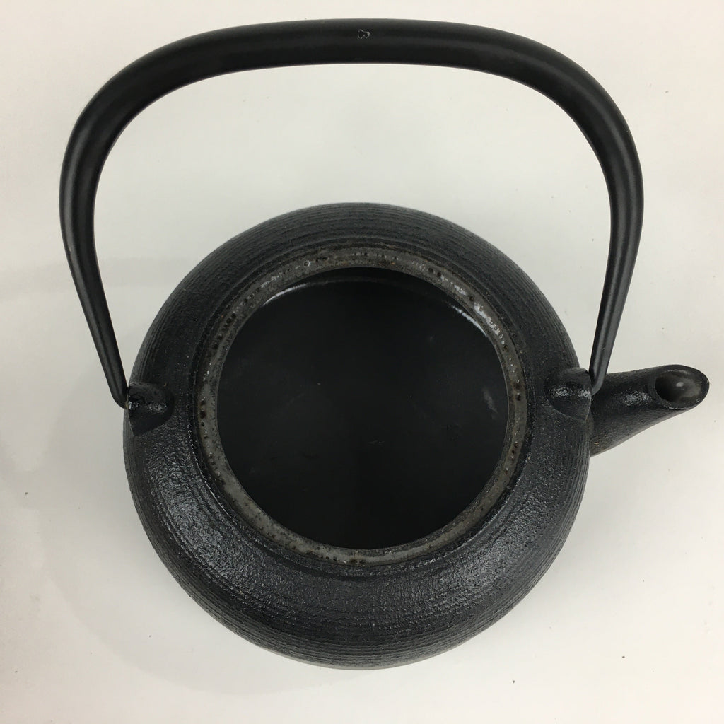 Japanese Nanbu Tekki Cast Iron Teapot Vtg Kyusu Tetsubin Kettle Black 450ml T81