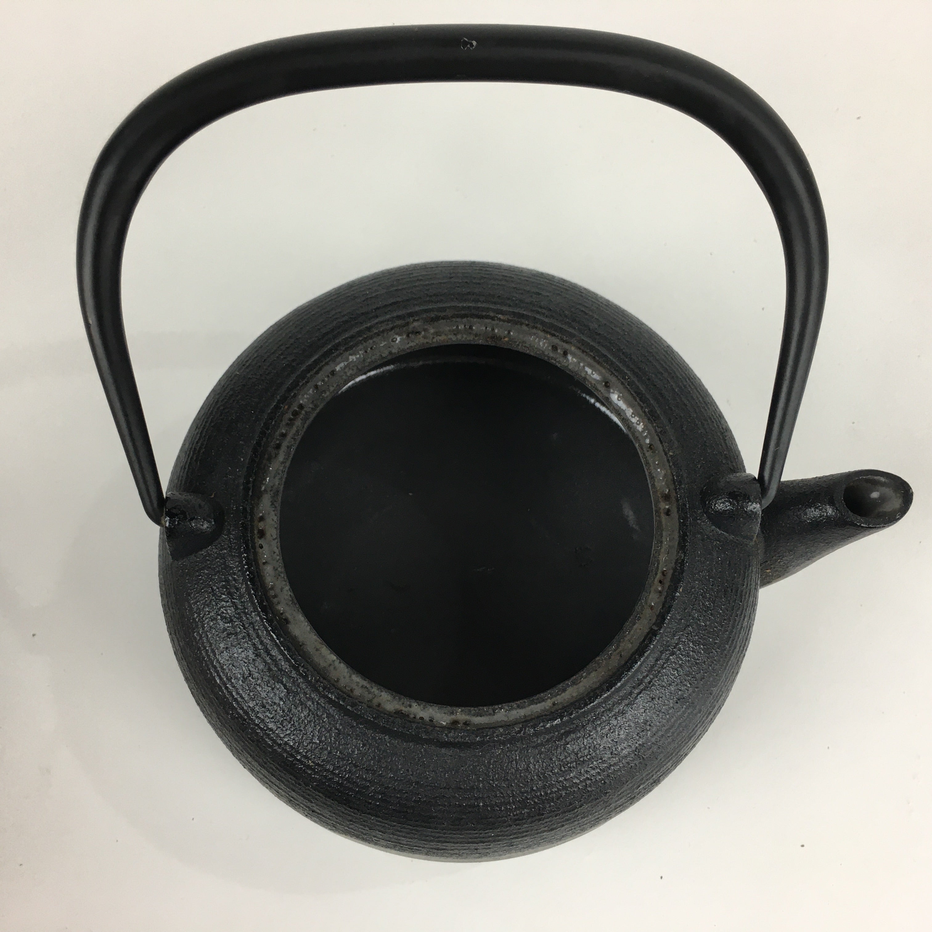 Japanese Nanbu Tekki Cast Iron Teapot Vtg Kyusu Tetsubin Kettle Black 450ml T81