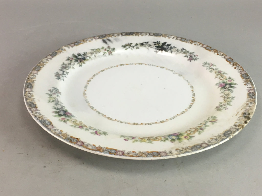 Japanese National China St. Joan Round Porcelain Plate Flower Vtg Japan PT176
