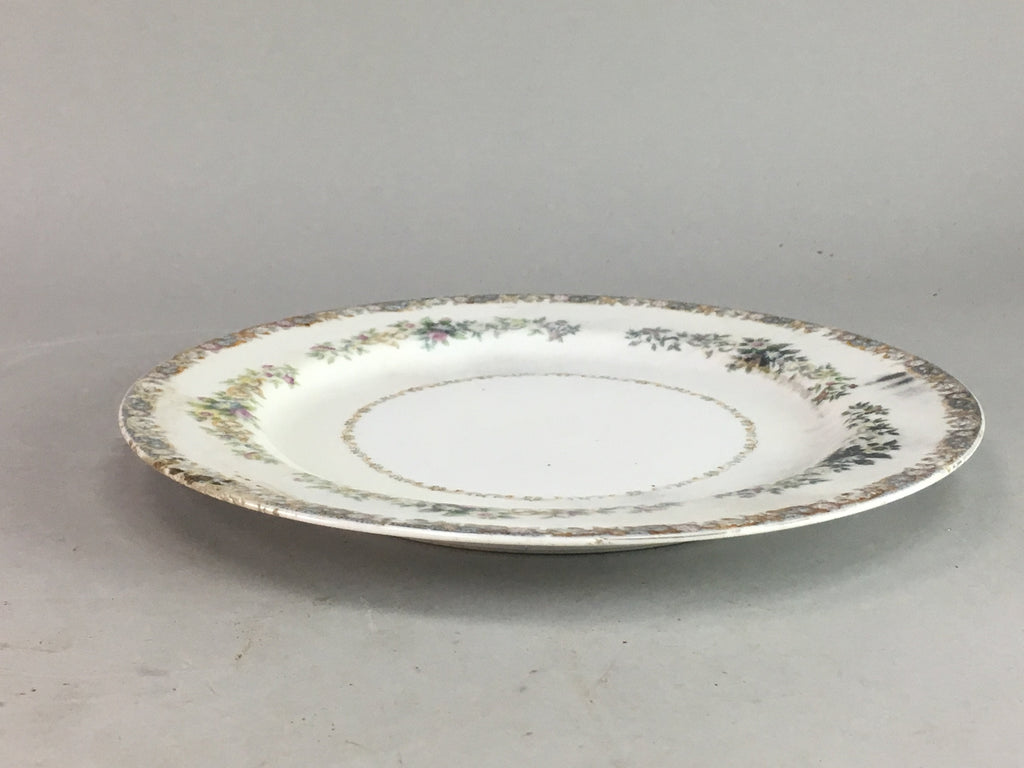 Japanese National China St. Joan Round Porcelain Plate Flower Vtg Japan PT176