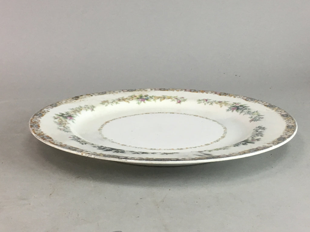 Japanese National China St. Joan Round Porcelain Plate Flower Vtg Japan PT176