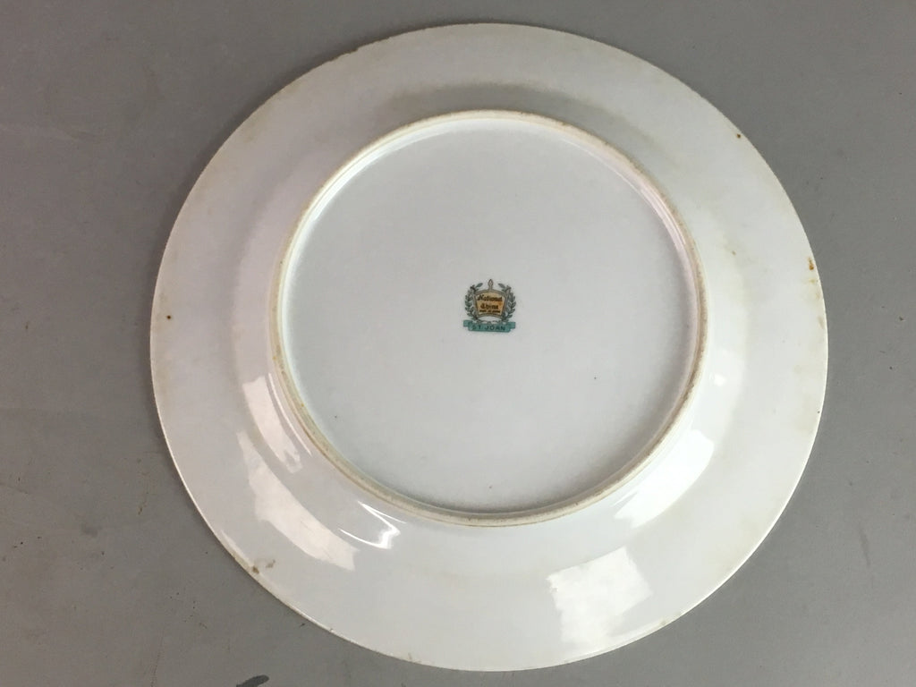 Japanese National China St. Joan Round Porcelain Plate Flower Vtg Japan PT176