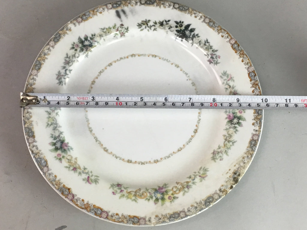 Japanese National China St. Joan Round Porcelain Plate Flower Vtg Japan PT176