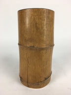 Japanese Natural Bamboo Flower Vase Vtg Ikebana Arrangement Kabin FV953
