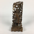 Japanese Natural Stone Buddhist Statue Vtg Tiger Eye Power Stone Crystal BD758