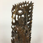 Japanese Natural Stone Buddhist Statue Vtg Tiger Eye Power Stone Crystal BD758