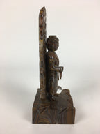 Japanese Natural Stone Buddhist Statue Vtg Tiger Eye Power Stone Crystal BD758