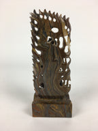 Japanese Natural Stone Buddhist Statue Vtg Tiger Eye Power Stone Crystal BD758