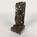Japanese Natural Stone Buddhist Statue Vtg Tiger Eye Power Stone Crystal BD758
