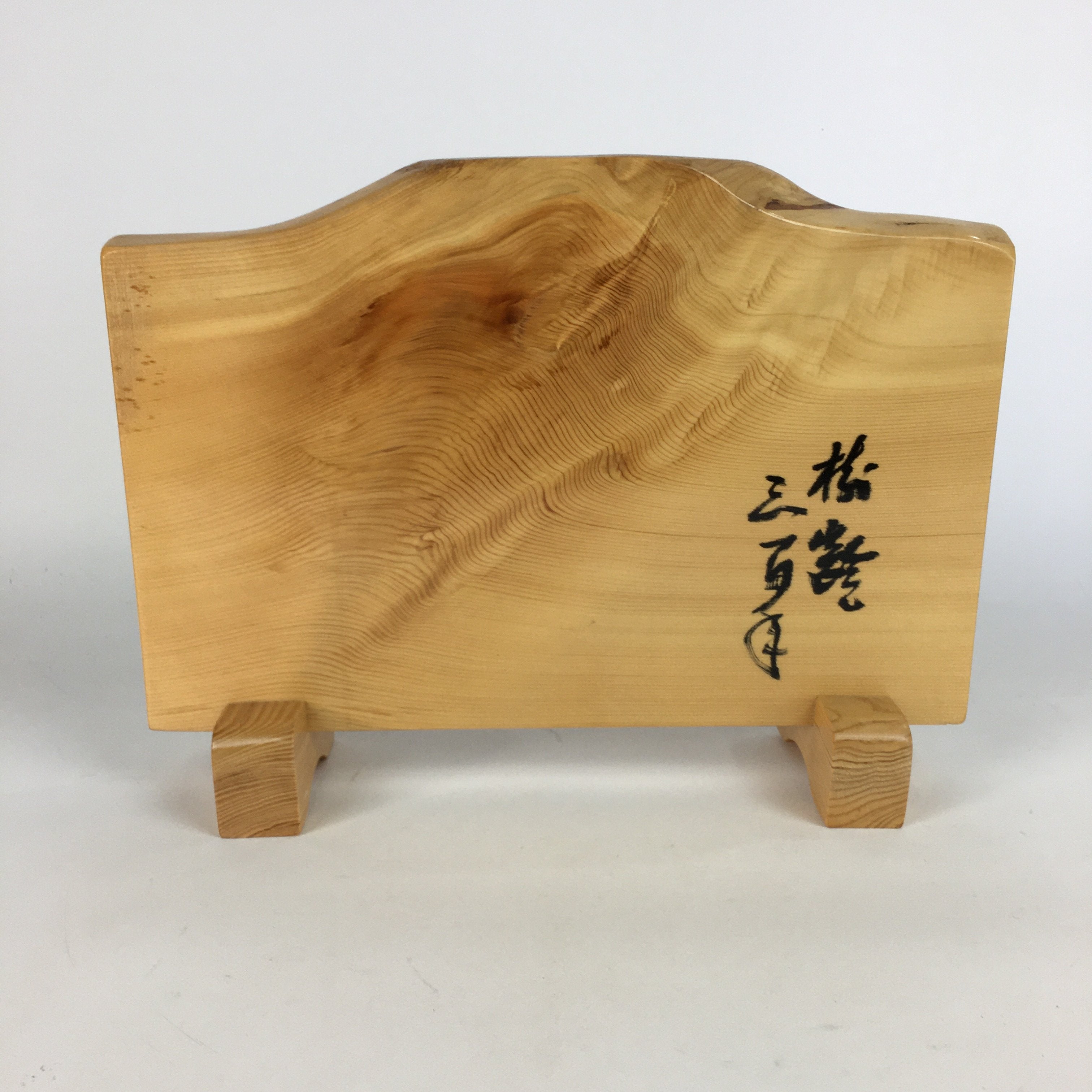 Japanese Natural Wooden Signboard Vtg Display Stand Board Decoration JK223