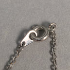 Japanese Necklace Rose Pendant Vtg Metal Silver JK109