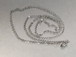 Japanese Necklace Vtg 45cm Long Silver Plated Chain NS Mark JK47
