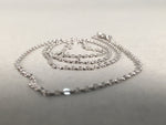 Japanese Necklace Vtg 45cm Long Silver Plated Chain NS Mark JK47