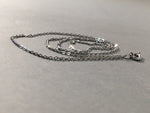 Japanese Necklace Vtg 45cm Long Silver Plated Chain NS Mark JK47