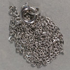 Japanese Necklace Vtg 45cm Long Silver Plated Chain NS Mark JK47