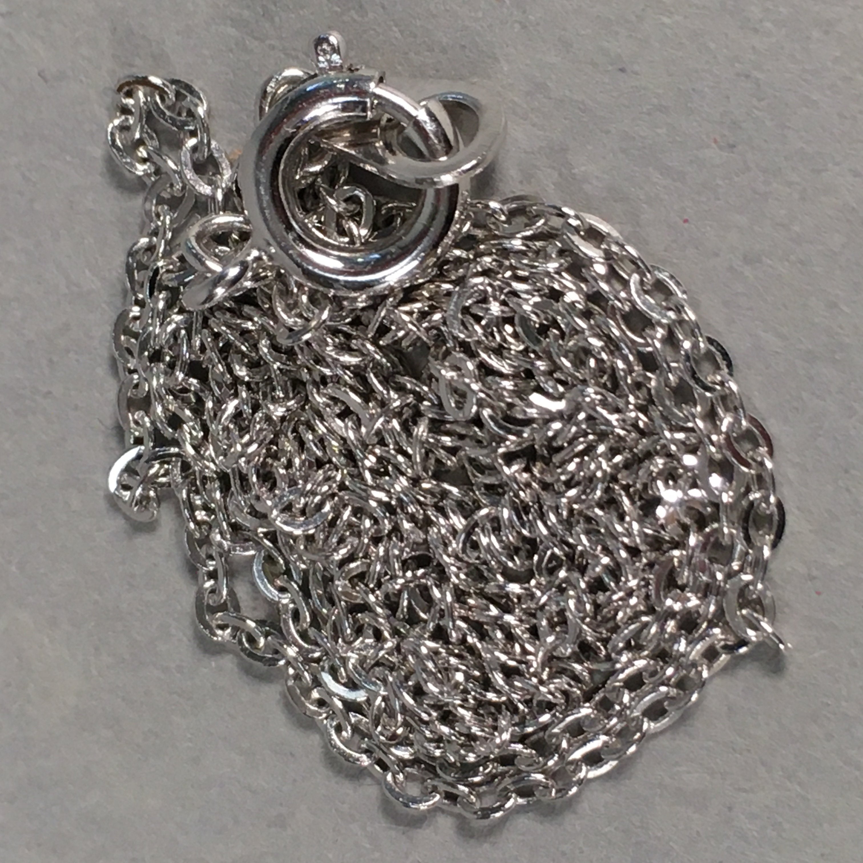 Japanese Necklace Vtg 45cm Long Silver Plated Chain NS Mark JK47