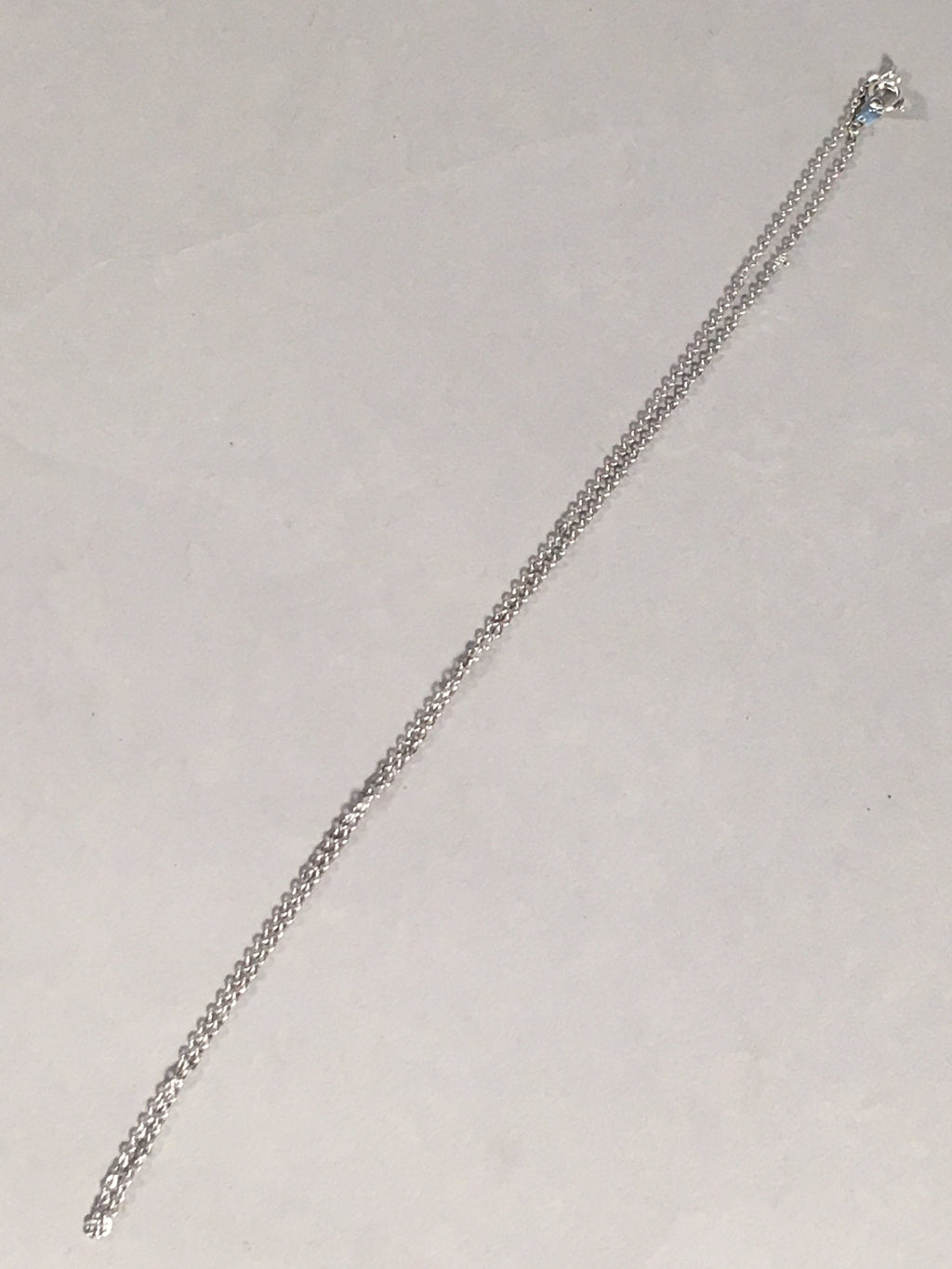 Japanese Necklace Vtg 45cm Long Silver Plated Chain NS Mark JK47