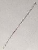 Japanese Necklace Vtg 45cm Long Silver Plated Chain NS Mark JK47