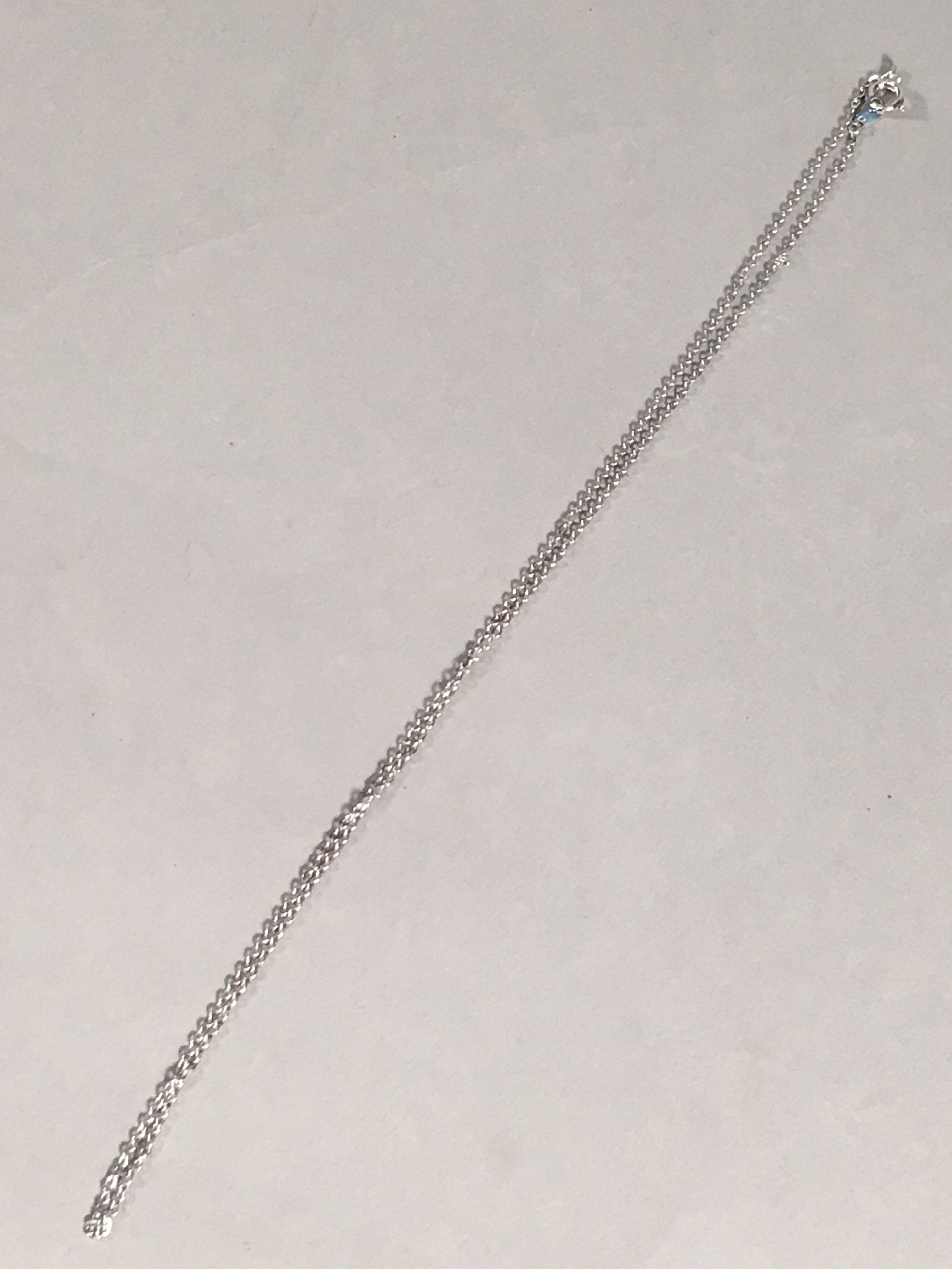 Japanese Necklace Vtg 45cm Long Silver Plated Chain NS Mark JK47