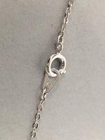 Japanese Necklace Vtg 45cm Long Silver Plated Chain NS Mark JK47