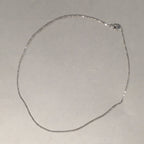 Japanese Necklace Vtg 45cm Long Silver Plated Chain NS Mark JK47
