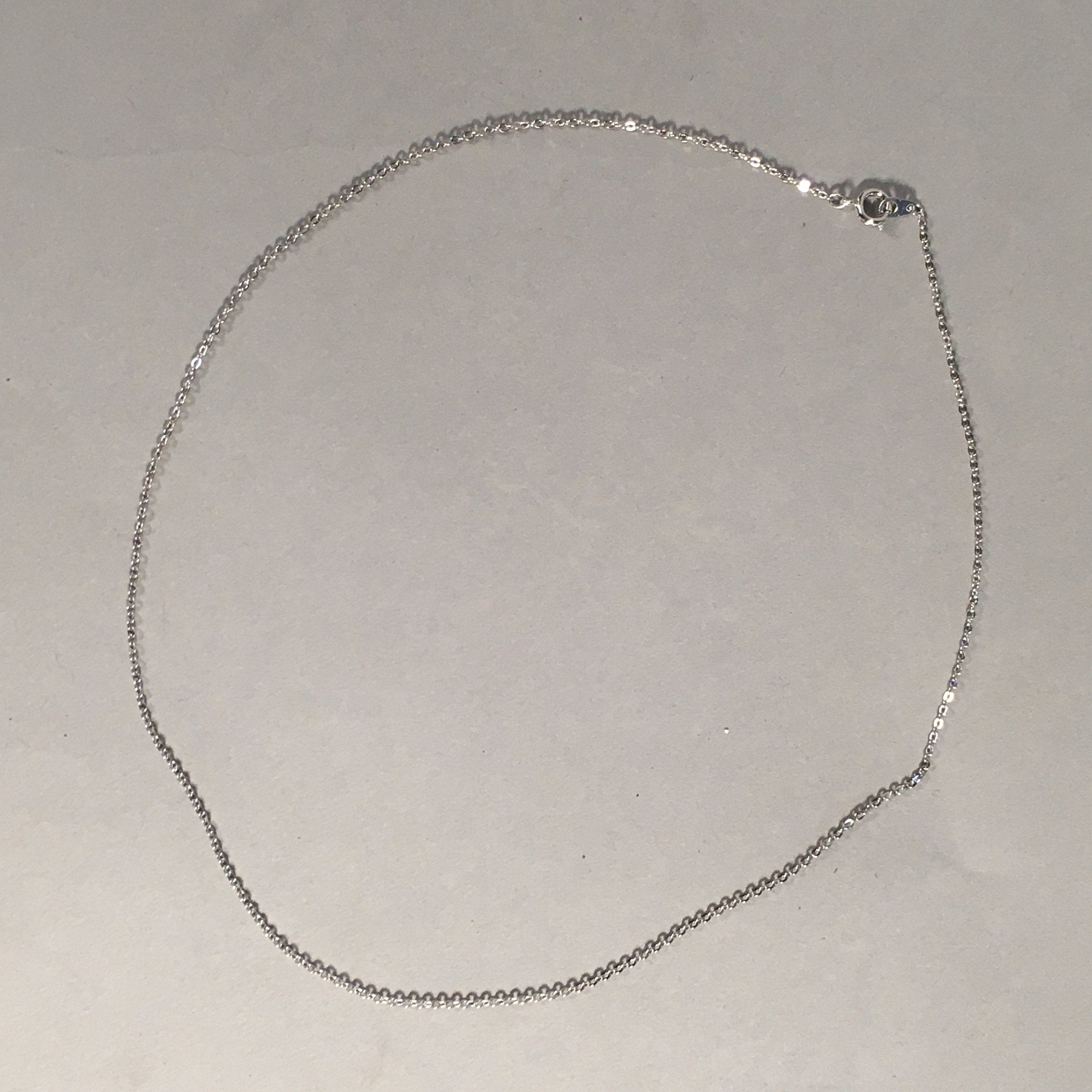 Japanese Necklace Vtg 45cm Long Silver Plated Chain NS Mark JK47