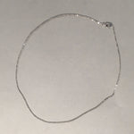 Japanese Necklace Vtg 45cm Long Silver Plated Chain NS Mark JK47