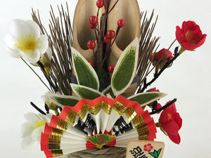 Japanese New Year's Decoration Kadomatsu Vtg Good Luck Longevity Amulet BD865