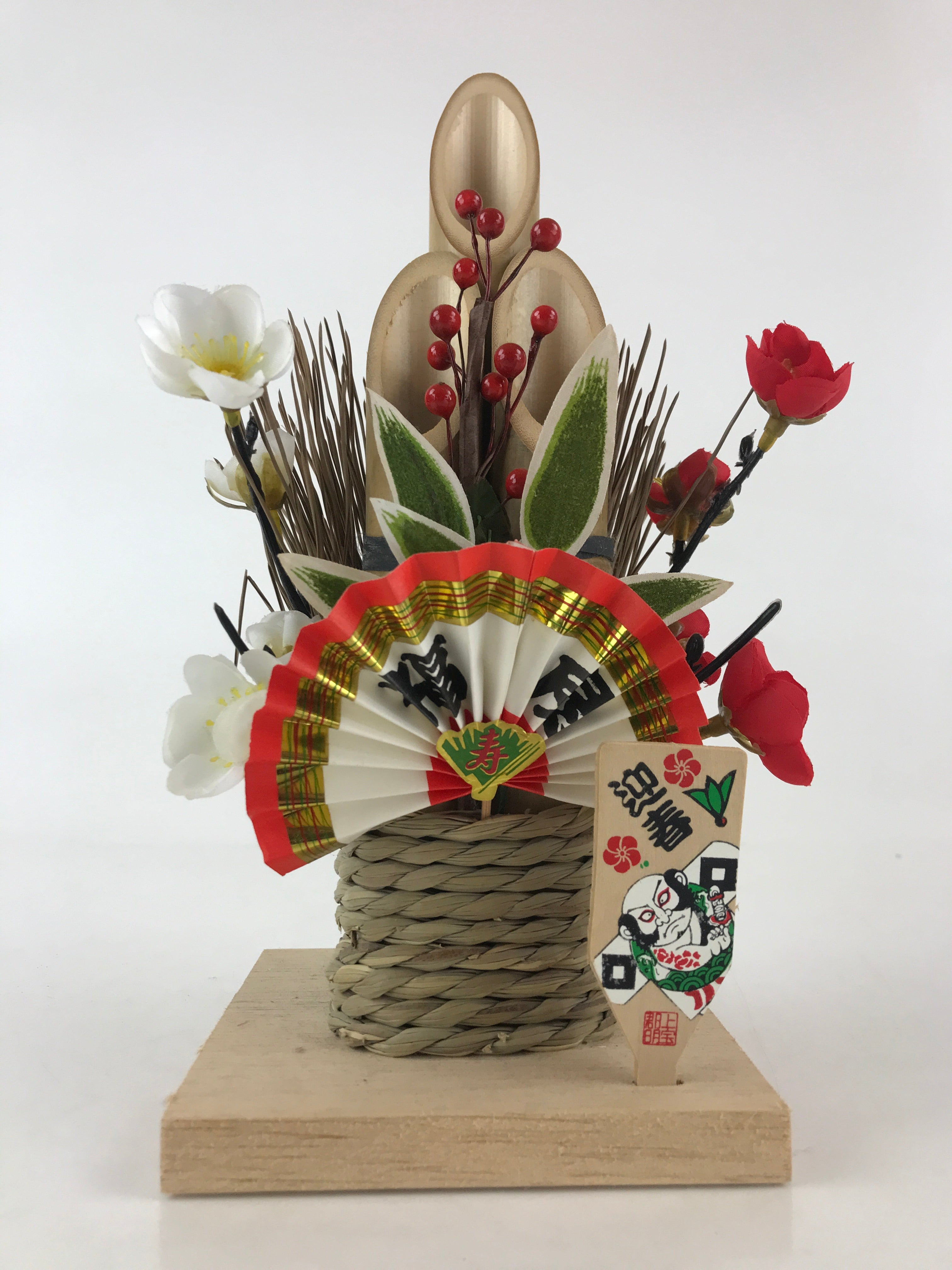 Japanese New Year's Decoration Kadomatsu Vtg Good Luck Longevity Amulet BD865