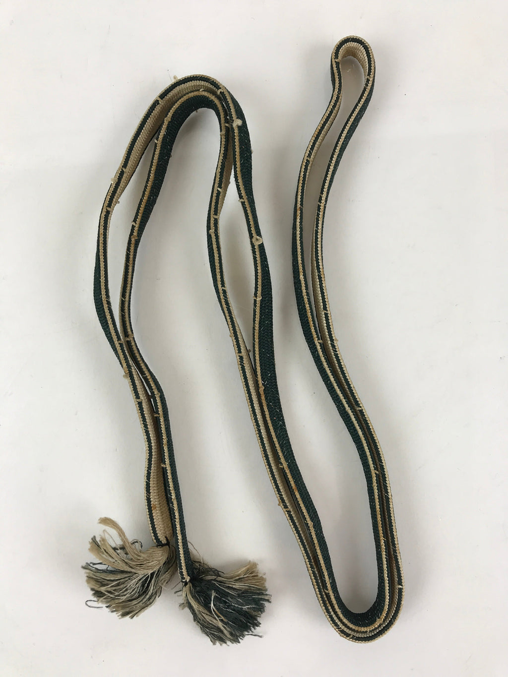 Japanese Obijime Kimono Accessory Silk Kumihimo Kimono Cord Green Brown OJ179