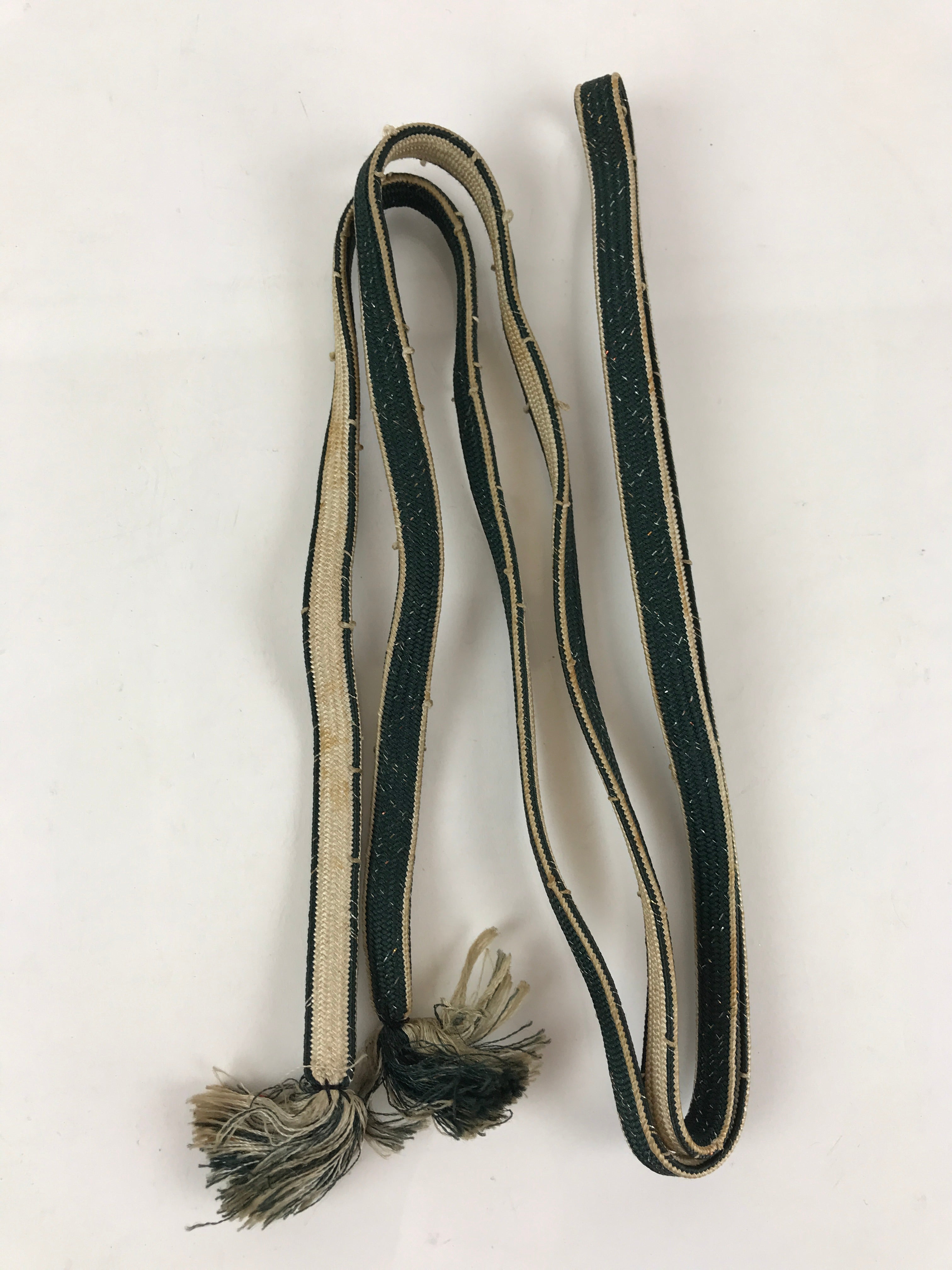 Japanese Obijime Kimono Accessory Silk Kumihimo Kimono Cord Green Brown OJ179