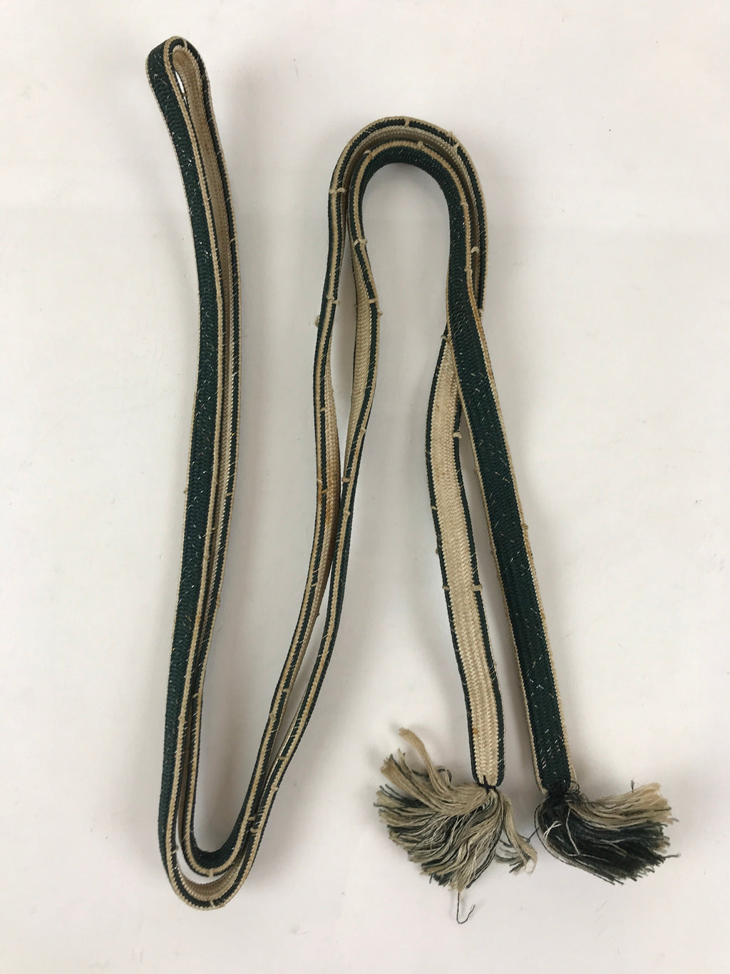 Japanese Obijime Kimono Accessory Silk Kumihimo Kimono Cord Green Brown OJ179