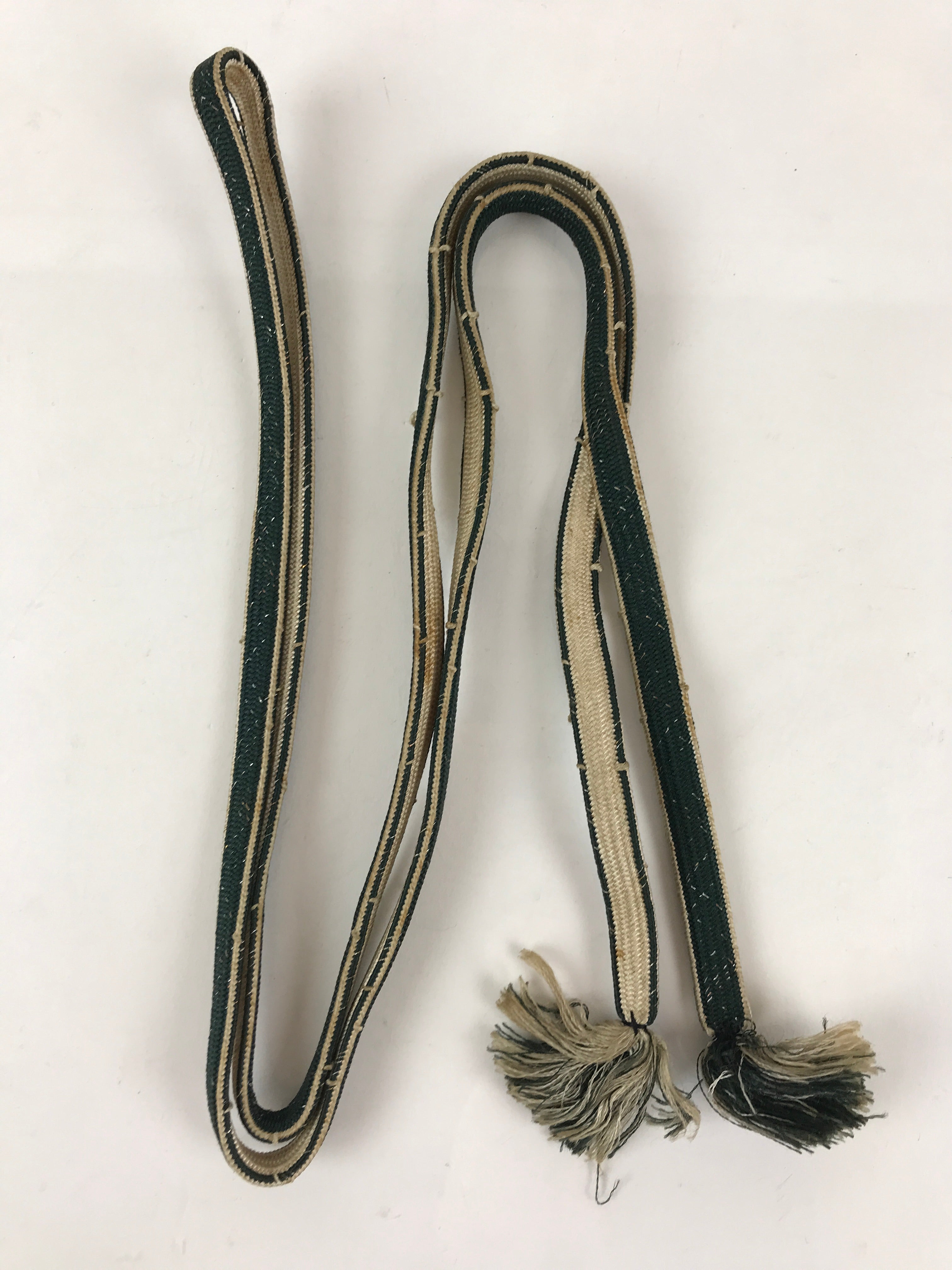 Japanese Obijime Kimono Accessory Silk Kumihimo Kimono Cord Green Brown OJ179