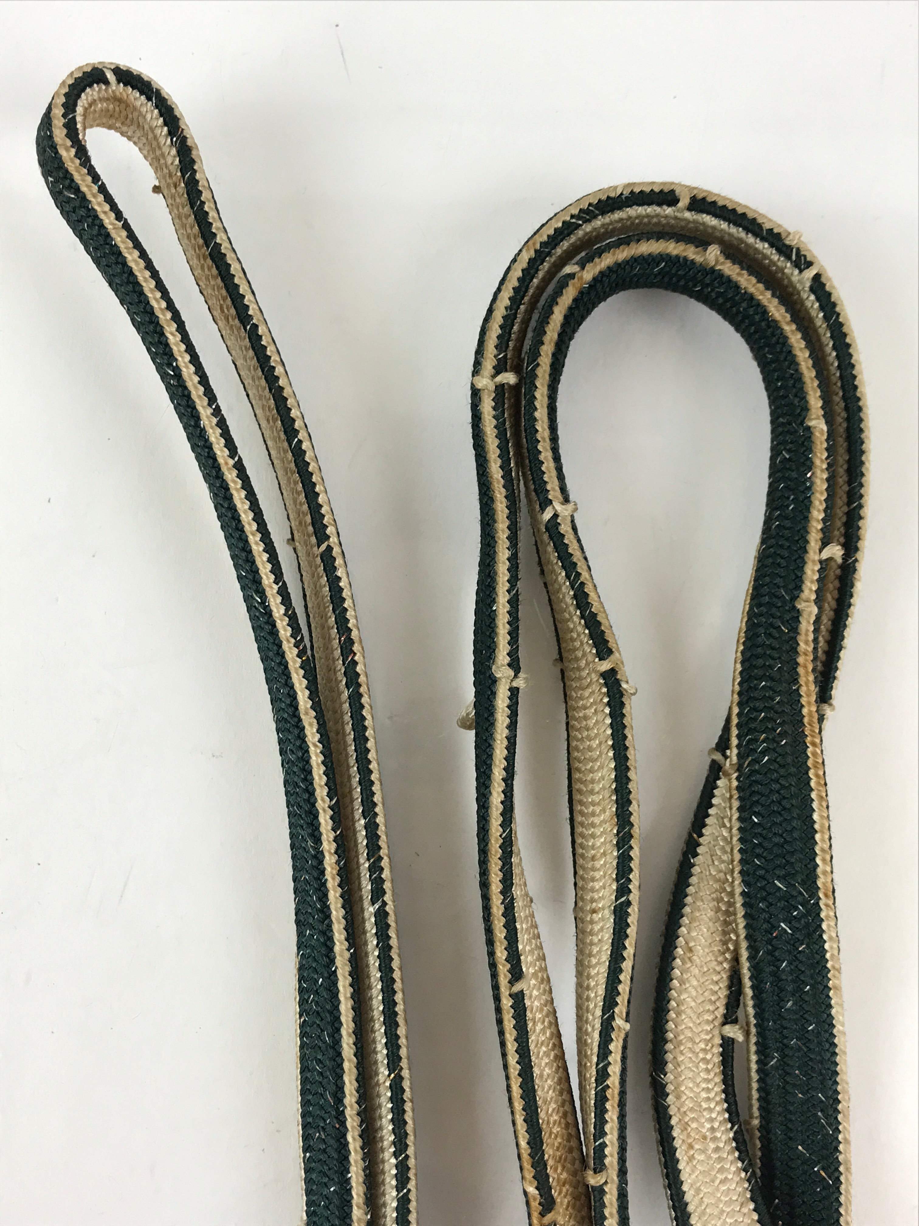 Japanese Obijime Kimono Accessory Silk Kumihimo Kimono Cord Green Brown OJ179
