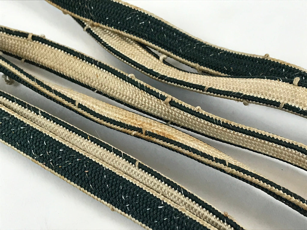 Japanese Obijime Kimono Accessory Silk Kumihimo Kimono Cord Green Brown OJ179