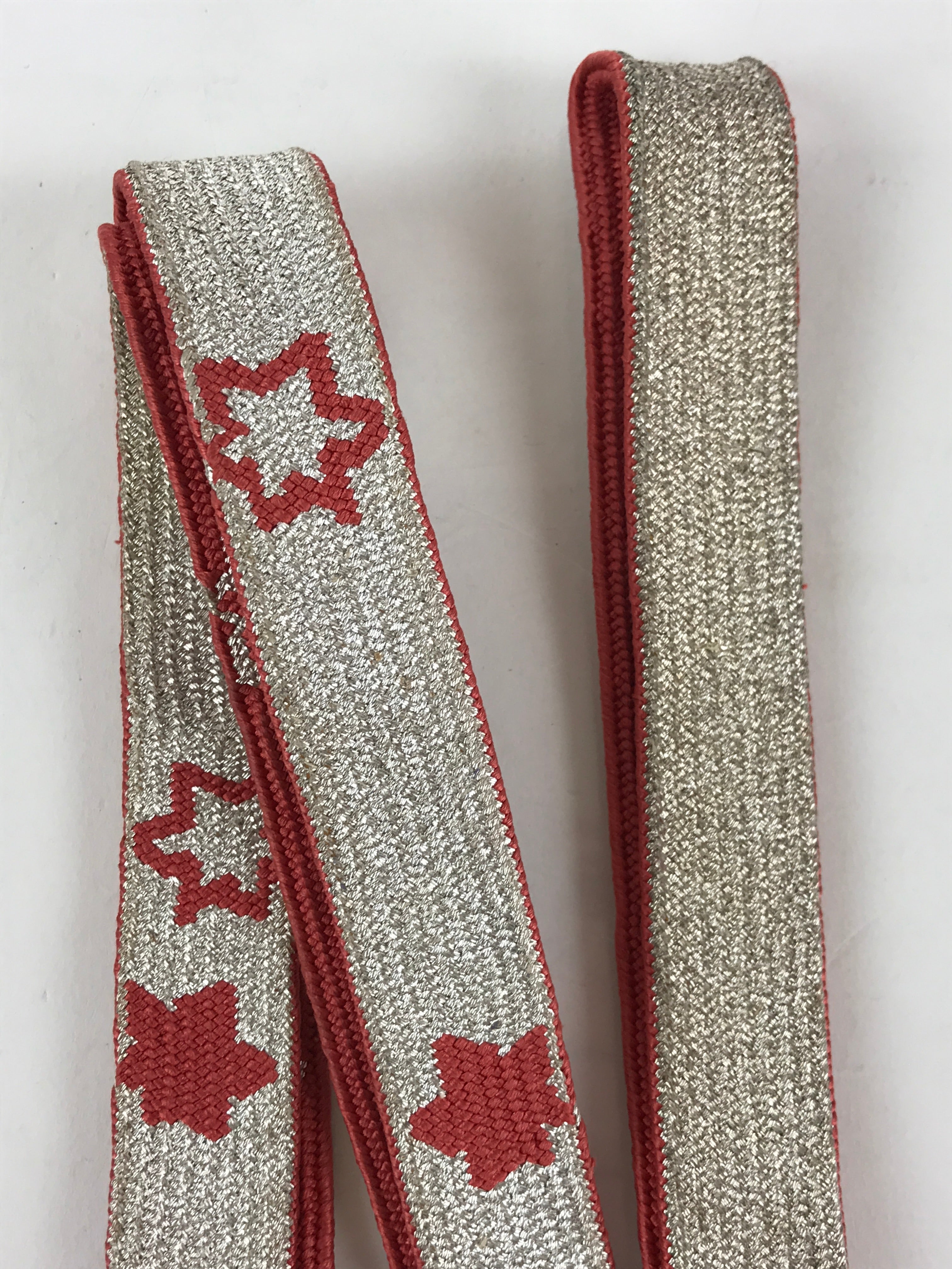 Japanese Obijime Kimono Accessory Silk Kumihimo Kimono Cord Pink Silver OJ169