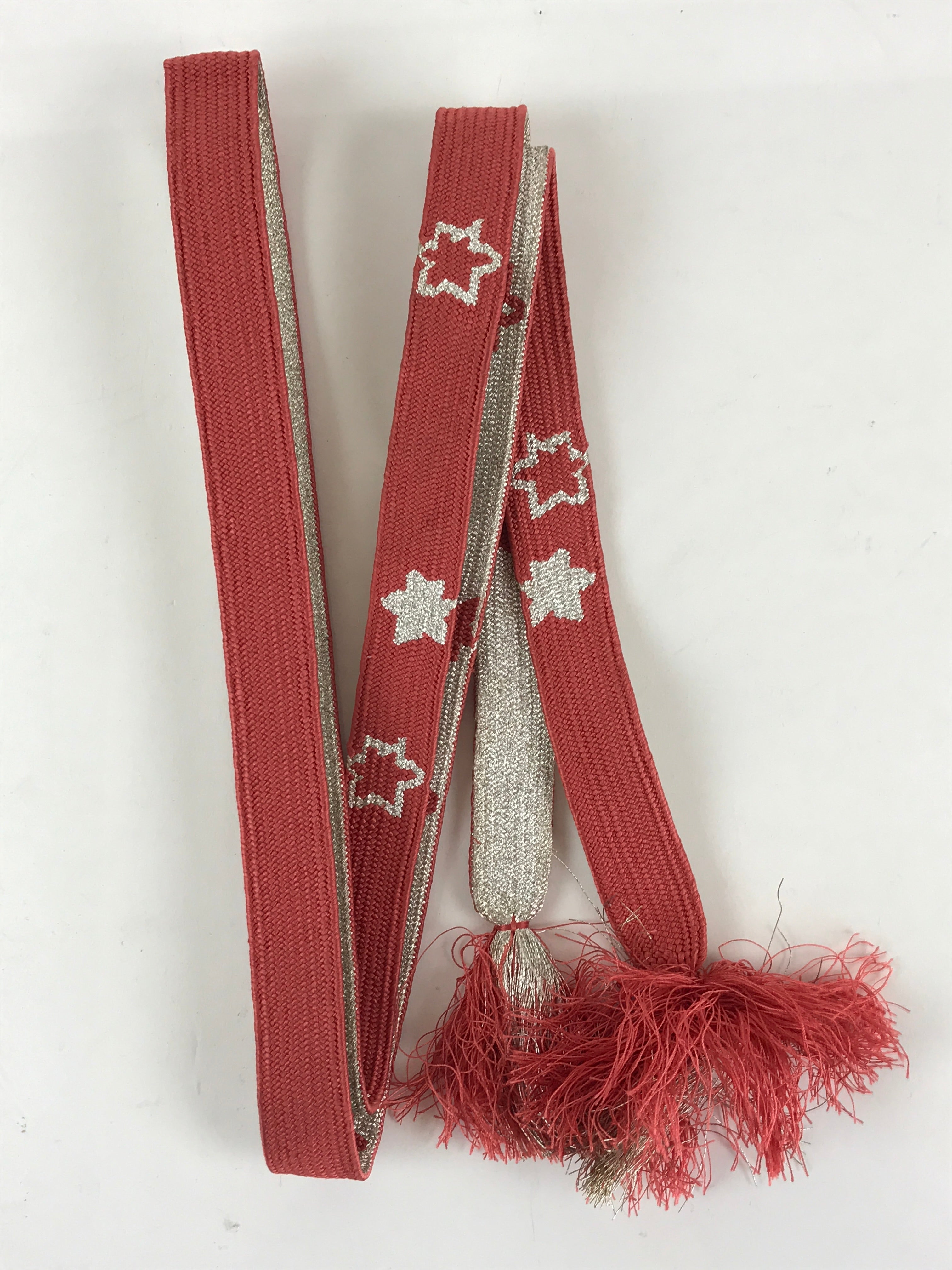 Japanese Obijime Kimono Accessory Silk Kumihimo Kimono Cord Pink Silver OJ169