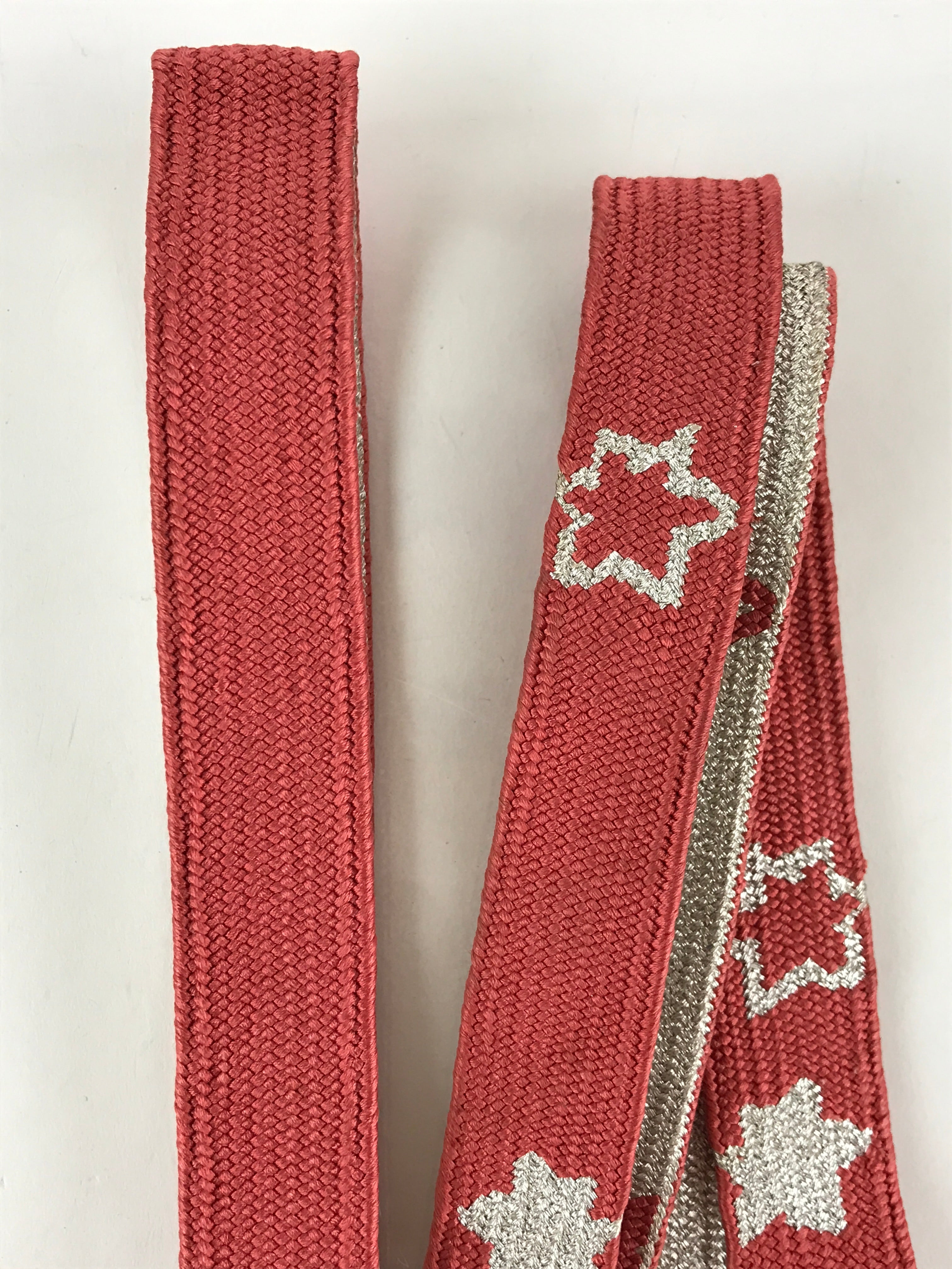 Japanese Obijime Kimono Accessory Silk Kumihimo Kimono Cord Pink Silver OJ169