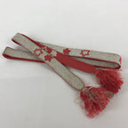Japanese Obijime Kimono Accessory Silk Kumihimo Kimono Cord Pink Silver OJ169