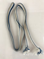 Japanese Obijime Kimono Accessory Silk Kumihimo Vtg Kimono Cord Blue White OJ173