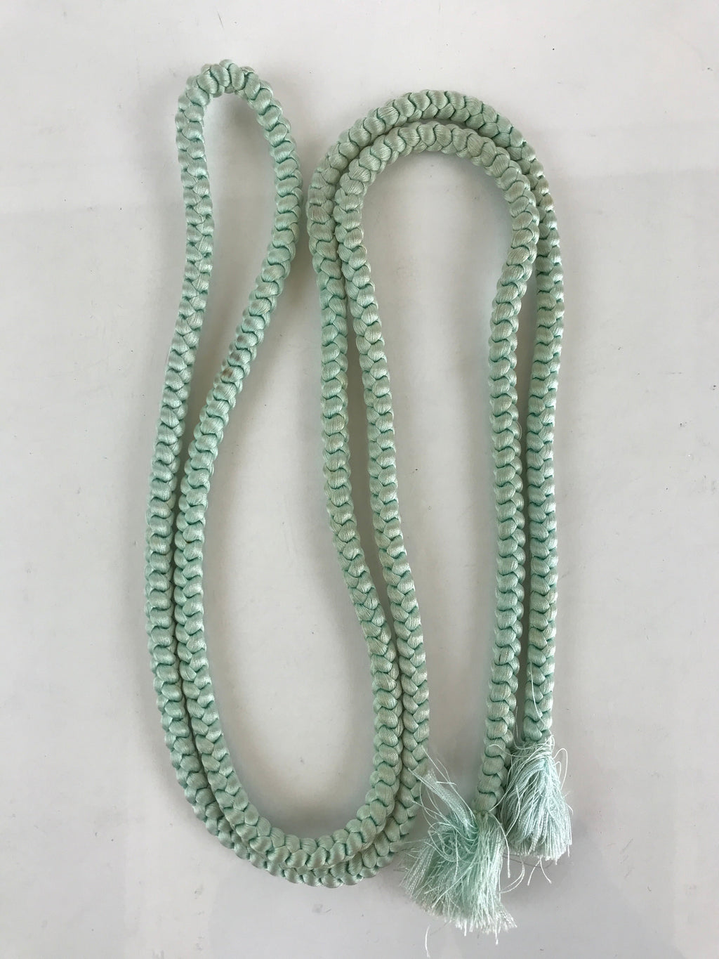 Japanese Obijime Kimono Accessory Silk Kumihimo Vtg Kimono Cord Lt Blue OJ174