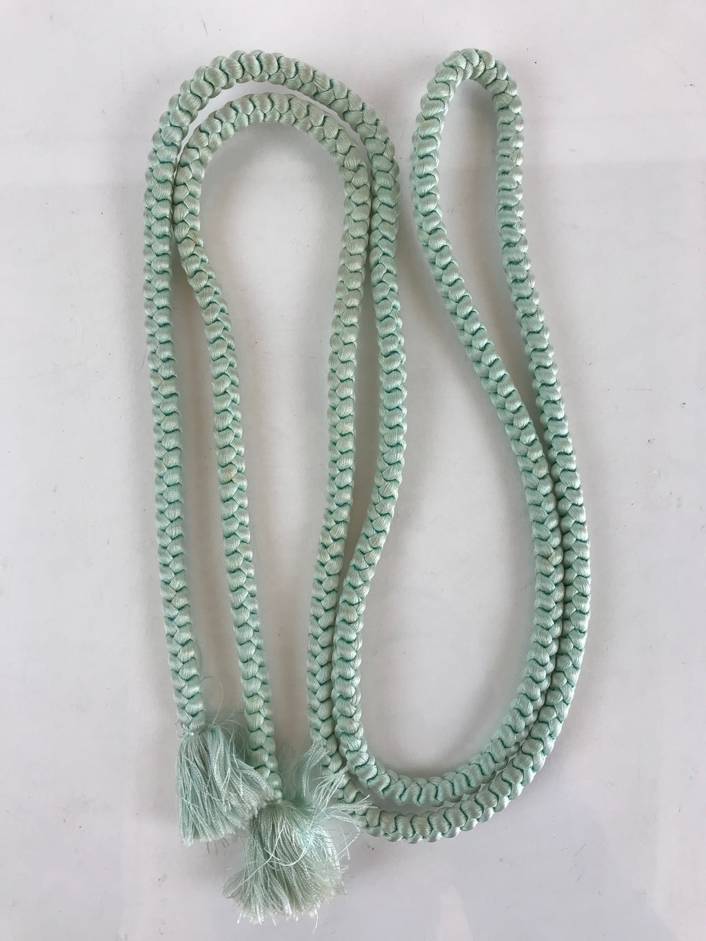Japanese Obijime Kimono Accessory Silk Kumihimo Vtg Kimono Cord Lt Blue OJ174