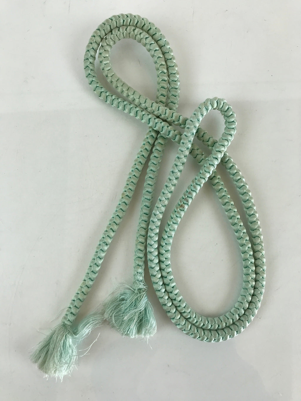 Japanese Obijime Kimono Accessory Silk Kumihimo Vtg Kimono Cord Lt Blue OJ174