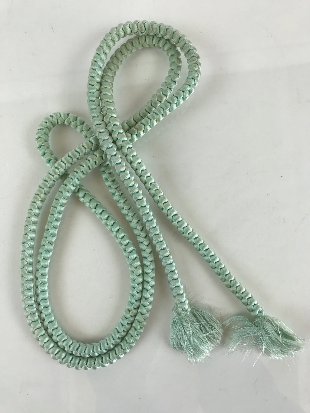 Japanese Obijime Kimono Accessory Silk Kumihimo Vtg Kimono Cord Lt Blue OJ174