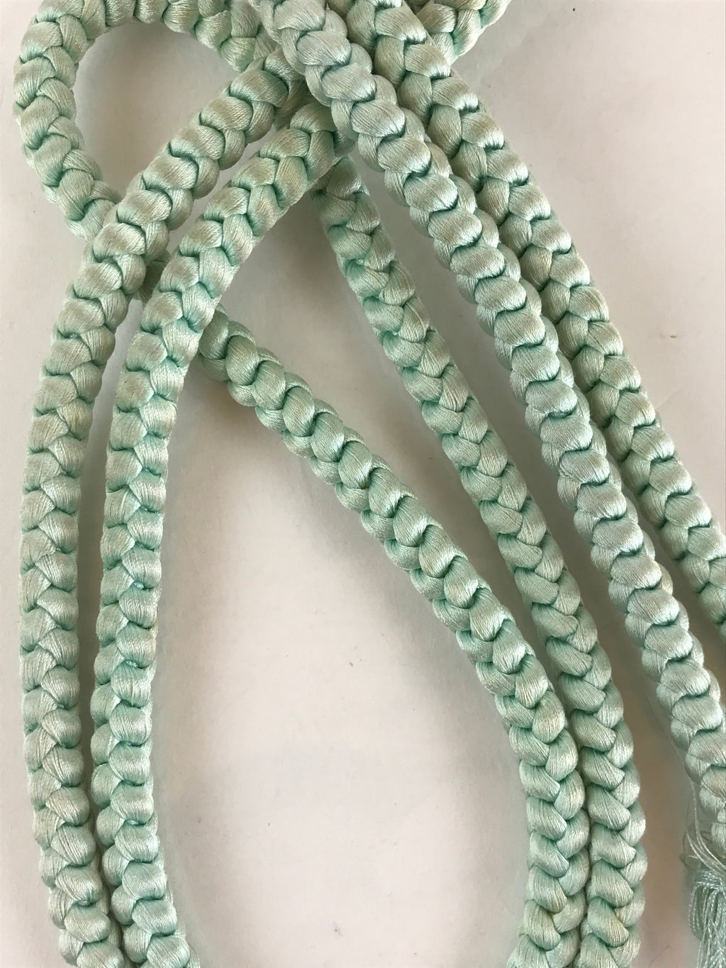 Japanese Obijime Kimono Accessory Silk Kumihimo Vtg Kimono Cord Lt Blue OJ174
