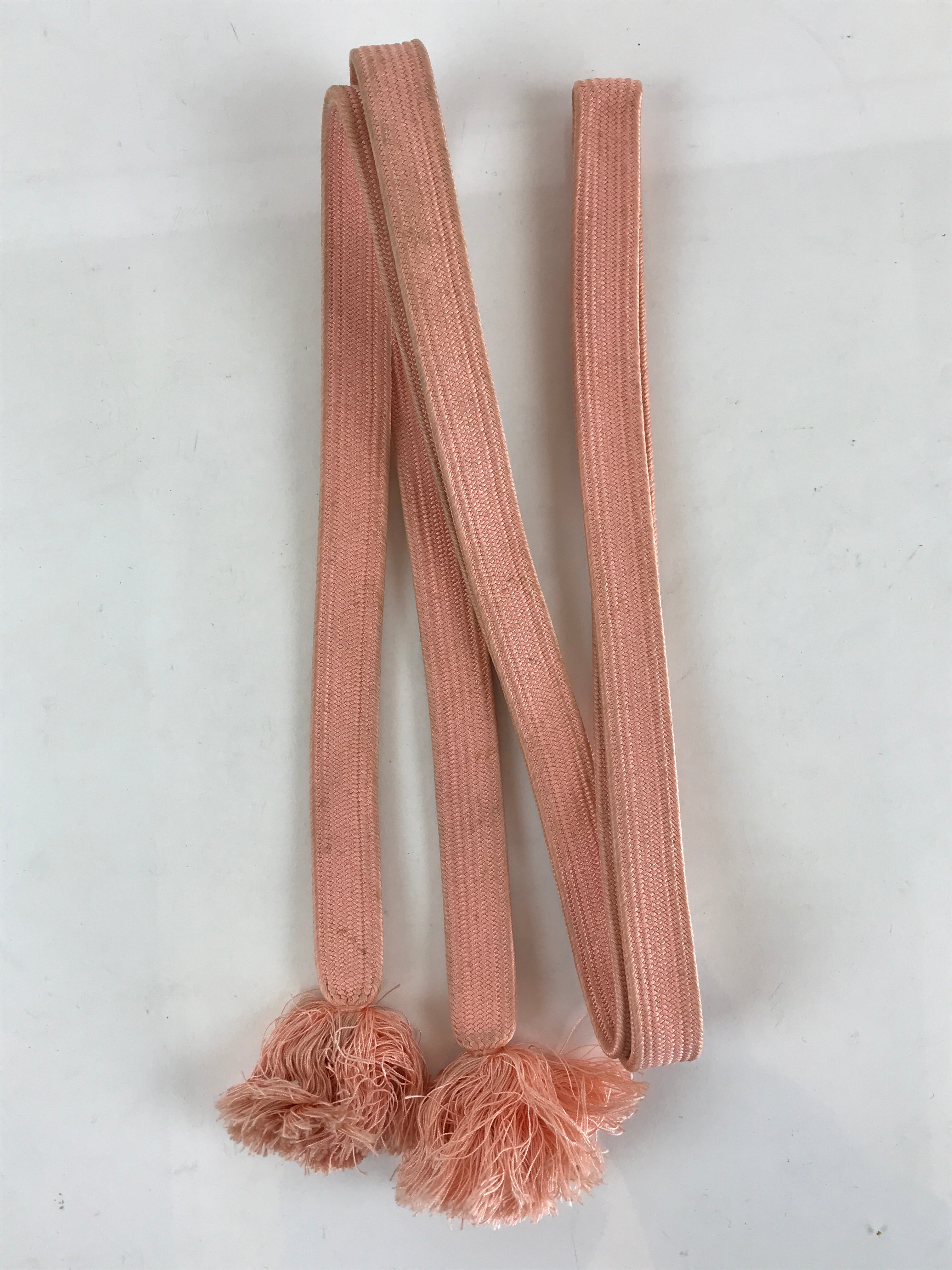 Japanese Obijime Kimono Accessory Silk Kumihimo Vtg Kimono Cord Pink OJ171