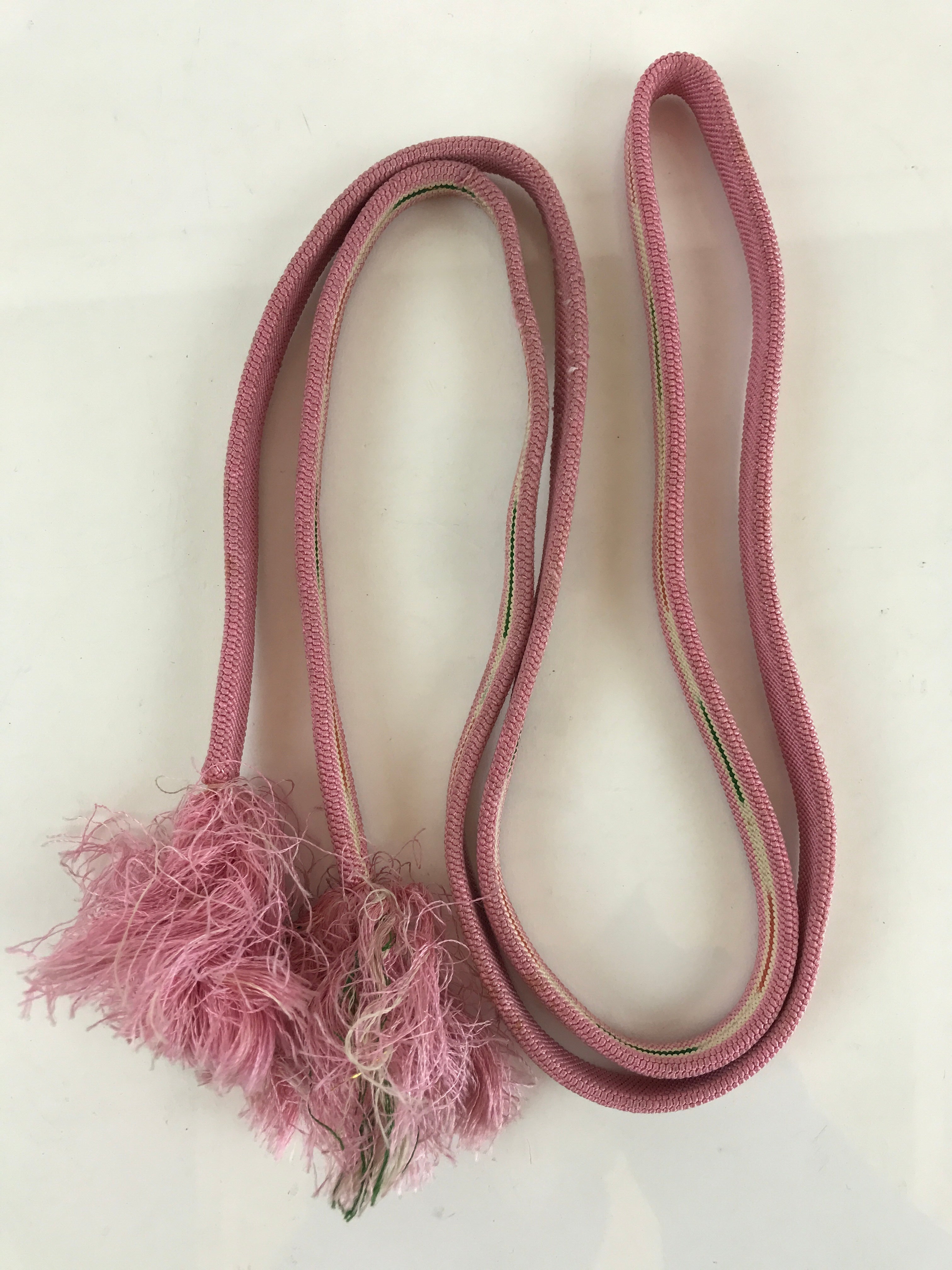 Japanese Obijime Kimono Accessory Silk Kumihimo Vtg Kimono Cord Pink OJ176