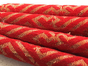 Japanese Obijime Maruguke Kimono Accessory Silk Kumihimo Kimono Red Gold OJ167