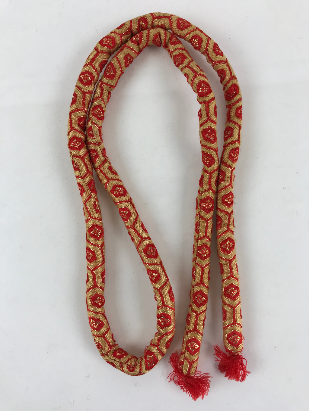 Japanese Obijime Maruguke Kimono Accessory Silk Kumihimo Kimono Red Gold OJ168